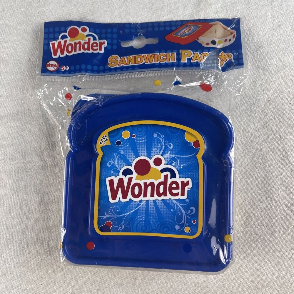 WONDER BREAD SANDWICH PACKER CONTAINER, NEW, SEALED BLUE